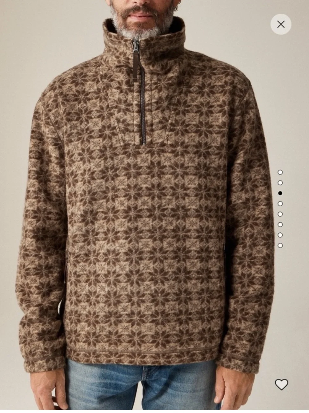 J.Crew Wool-blend sherpa fleece quarter-zip pullover